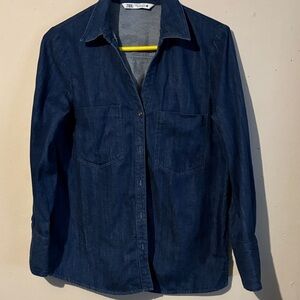 Zara Dark Blue Denim Shirt